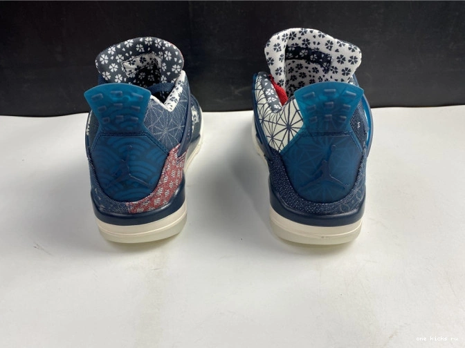 Chep Onekick Sashiko Jordan Retro 4 Air CW0898-400 SE 0805